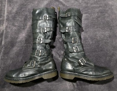 Dr. Martens Phina Buckle-Strap Leather Combat BootSize 9 Ladies | eBay