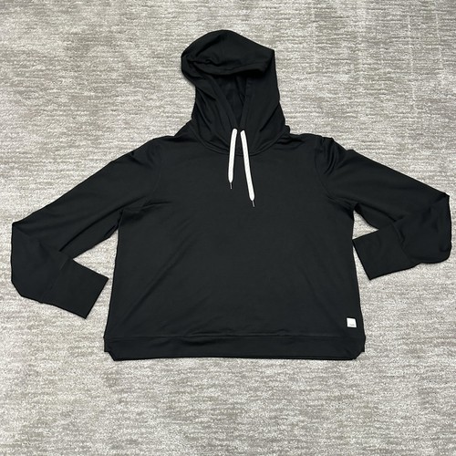 Vuori Hoodie Womens Large Black Halo Essential Hooded Stretch VW226