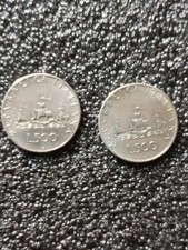 Due Monete D Argento Da 500 Lire