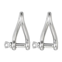 5/32 Zoll,4Mm,DrehschäKel Aus Edelstahl,2Er-Pack,Mini-Haken-SchraubstiftschäKel
