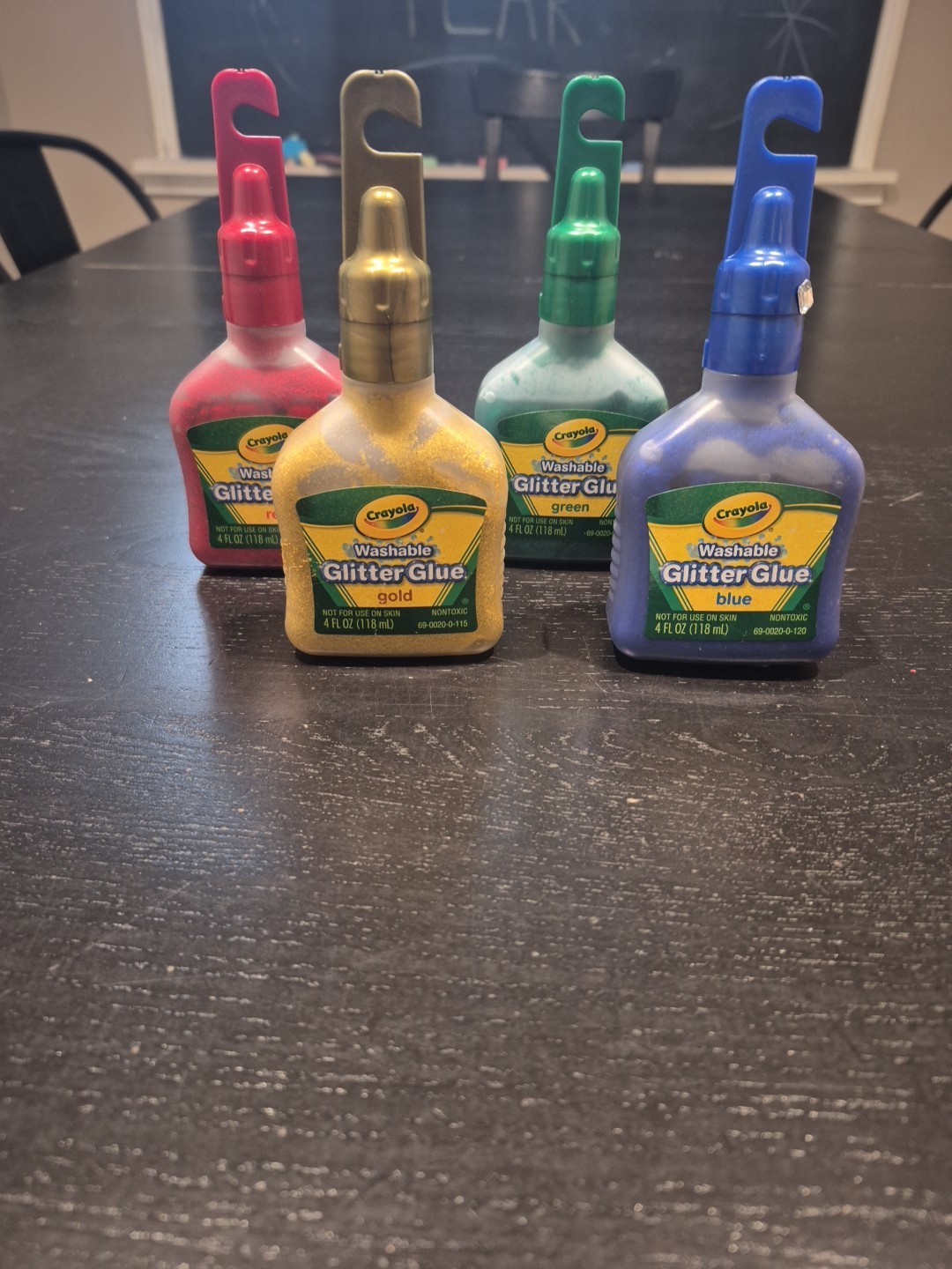 4 Colors of Crayola Washable Glitter Glue 4 Fl OZ Nontoxic