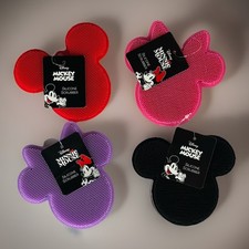 Disney Mickey  Minnie Mouse Silicone Bath Scrubby- Double Sided Set Of 4