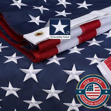 Premium 3x5 ft American Flag - Embroidered Stars Heavy Duty Nylon US Flag, 2026