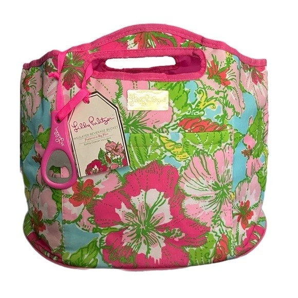 New: Limited Edition Lilly Pulitzer Insulated Beverage Tote with Bottle Opener