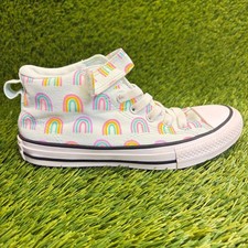 Converse Chuck Taylor All Star Hi Girls Size 2Y White Athletic Shoes Sneakers