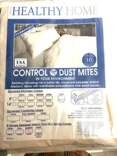 Zippered Box Spring Cover Dust Mite Protector NEW sealed Queen Polyester Stretch