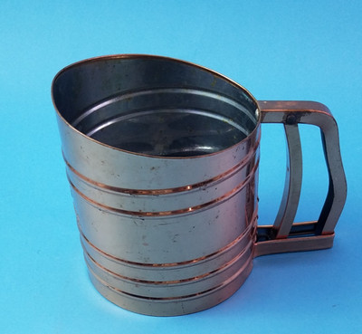 Vintage 50s Tin Foley Sift-Chine Triple Screen Large Sifter Kitchen Tool Baking