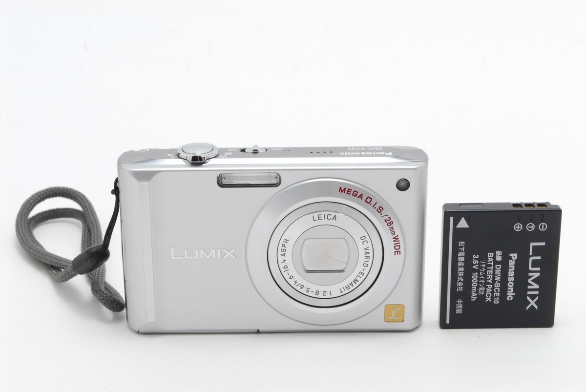 NEAR MINT] Panasonic LUMIX DMC-FX55 Silver Compact Digital Camera