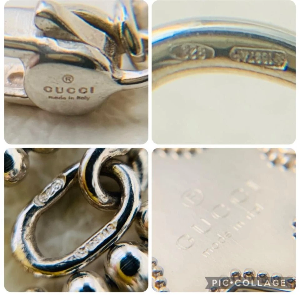 GUCCI Collana Ciondolo Stella Argento 925 Accessorio Donna Autentico - Immagine 2 di 4