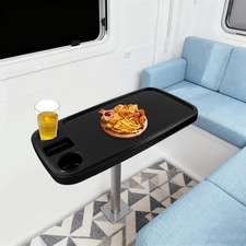 RV Table Top Replacement Removable RV Table Top Table Top w/ Cup Holder Black