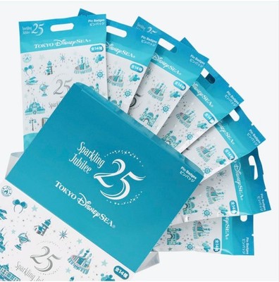 Tokyo Disney Sea 25th Anniversary Mickey Pin Badge Set Sparkling