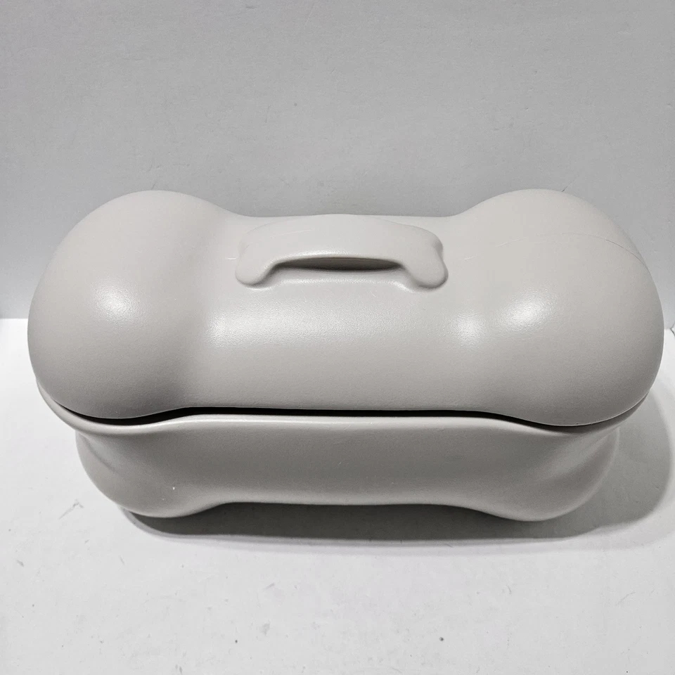 Pet Zone Small 17x10x8 Dog Pet Bone Shaped Toy Box Storage Bin Container Tan - Image 3 of 4