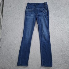 Spanx Women's The Signature Straight Jeans Dark Wash High Waisted Size 29