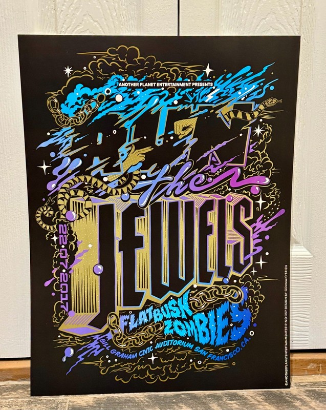 Run the Jewels tour poster San Francisco, CA 07/22/2017