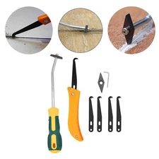 8Pcs Caulking Tool Kit Grout Removal Tool Floor Wall Seam Cement Cleaning Tool