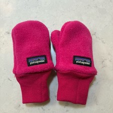 Patagonia Baby Pita Pocket Polyester Fleece Mittens Pink 0-3 Months