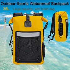 Dry Bag Backpack 35L Floating Waterproof Backpack Roll-Top Closure for Kayaking