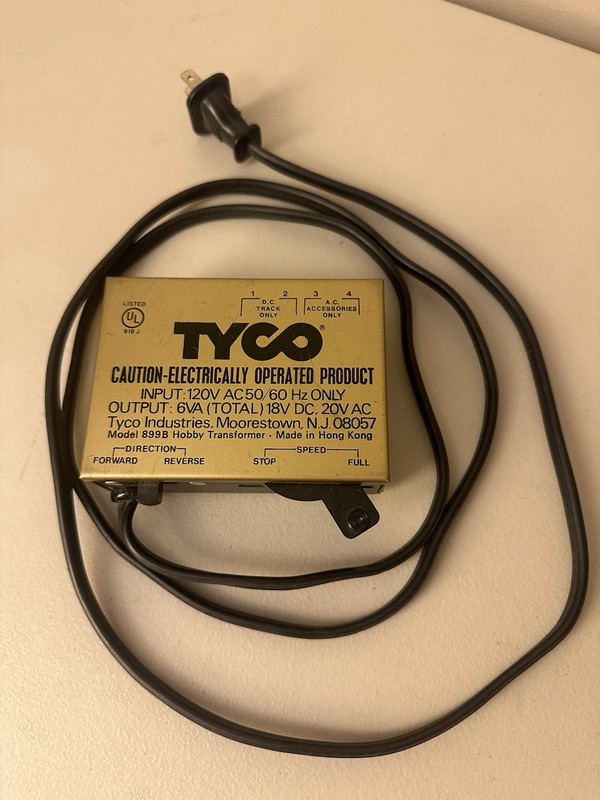 Tyco Vintage Train Power Pack HO Scale Model 899BP Hobby Transformer Tested-Work