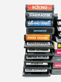 Lot Of 41 Games And Manuals. Atari 2600 Activision, Pitfall, Imagic, And More