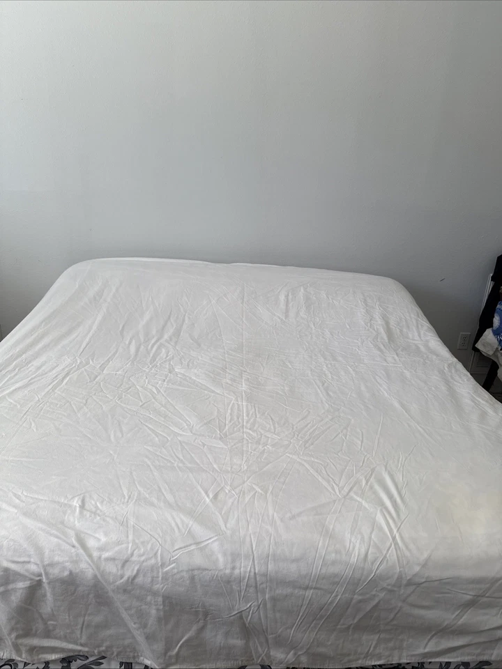 Pottery Barn Duvet Cover King Cal Off White Cotton Luxury Minimalist 108x92 - Image 2 of 4