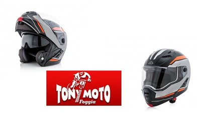 ACERBIS CASCO DERWEL MODULARE GRIGIO ARANCIONE tg. L stradale | eBay
