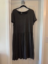 OLD NAVY Short Sleeve Casual Dress CHARCOAL sz XL - NEW WITH TAGS!