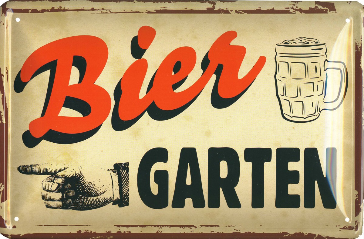 Blechschild Bier Spruch – „Das Beste Bier Ist Ein Offenes Bier“, 28x12 Cm, Für Bar Oder Pub