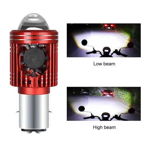 10000LM H4/H6 12V LED Moto Headlight Bulb Moto Spotlights CSP Lens White Yellow - Picture 9 of 26