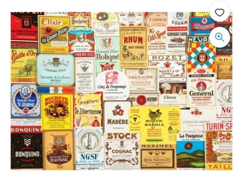 Colorcraft Puzzles Vintage Drinks - 1000 Piece Jigsaw Puzzle 28X20 - Picture 2 of 3