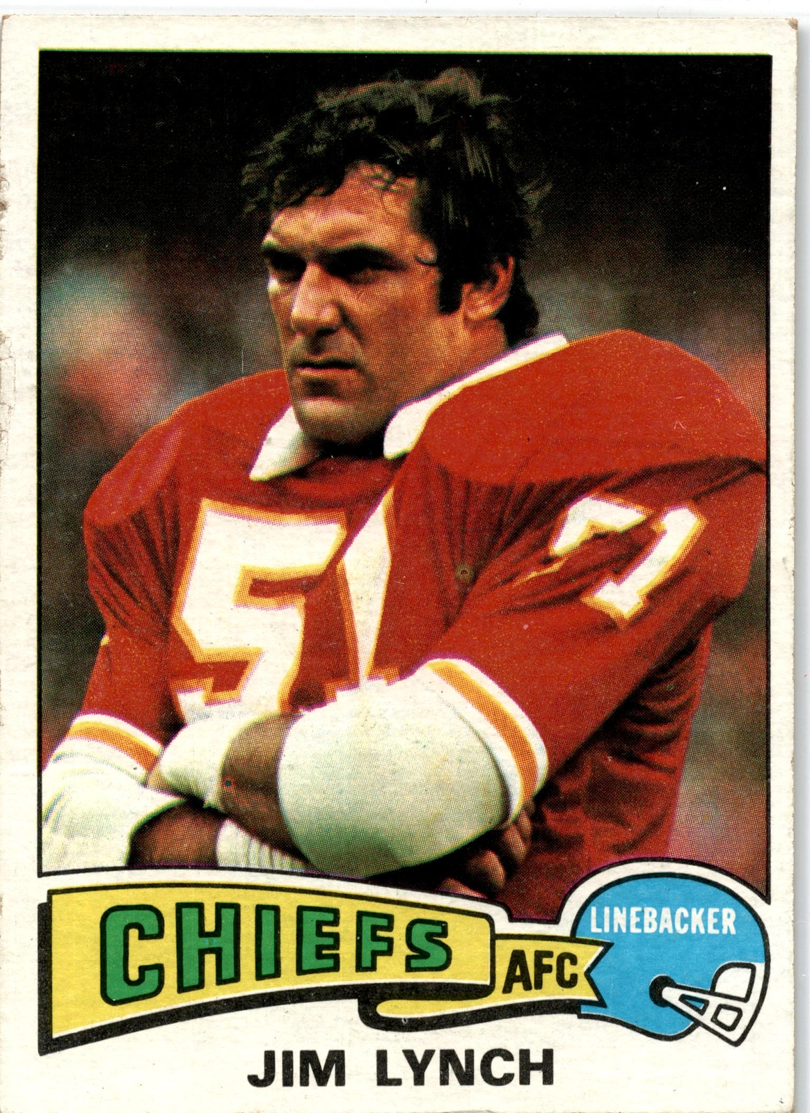 1975 Topps #254 Jim Lynch Kansas City Chiefs NFL Vintage Football Card