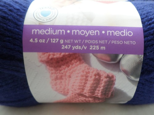 Red Heart Babyhugs Yarn Lot 2 Medium Blueberry - Picture 5 of 5