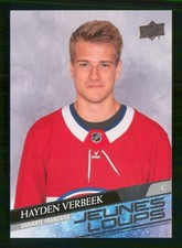 HAYDEN VERBEEK RC YOUNG GUNS 2020-21 UPPER DECK FRENCH 20-21 NO 714      0691