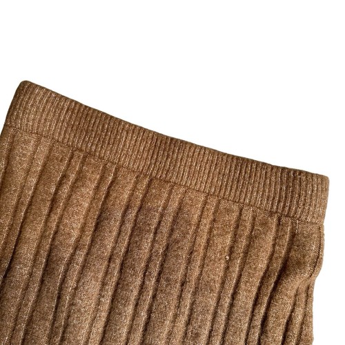 Calligraphie Womens Size XS Camel Brown Midi Skirt Pull On Stretch Knit Academia - Imagen 4 de 9