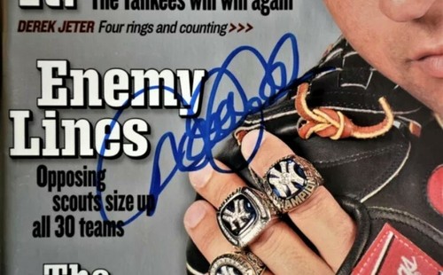 Derek Jeter Autograph Signed Yankees Sports Illustrated Magazine 3/26/2001 - JSA - Picture 2 of 3