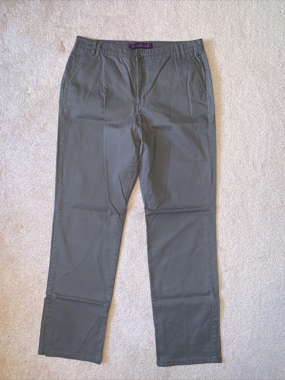 Gloria Vanderbilt Greenish Gray Casual Chinos Pants Size 12