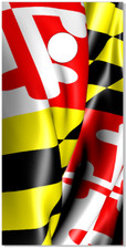 Maryland Flag Wavy Cornhole Wrap Bag Toss Skin Decal Sticker