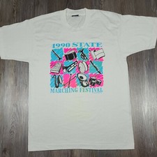 Vintage 1990 State Marching Festival Single Stitch Made In The USA