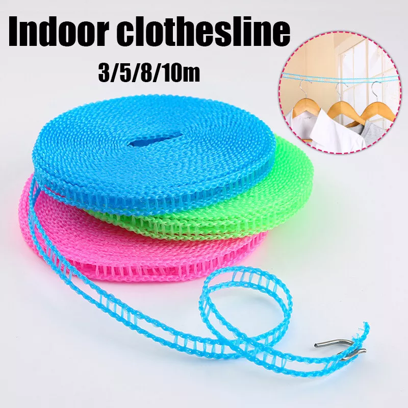 Clothes Rope Clothesline Outdoor Non Slip Laundry Line Cloth Hanging Dryer  Cor *