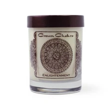 Soy Candle Crown Chakra Sahasrara - Lotus Flower - Enlightenment - 10.5 oz