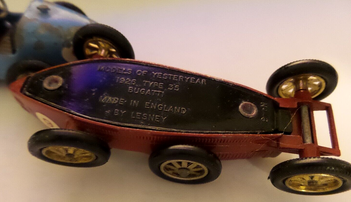 TWO Vintage MATCHBOX: 1926 BUGATTI Type 35 Models Yesteryear
