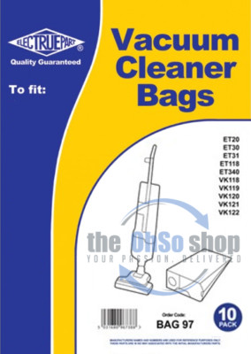 10 x VORWERK Vacuum Cleaner Paper Dust Bags To Fit: VK120, VK121, VK122