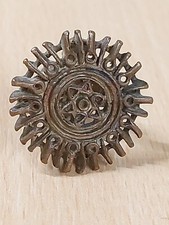 Small Ornate Antique? Brass 6 Pointed Star Wax Seal *SUPPORTS NURSING