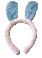 DM Merchandising Funny Bunny Bendable Bunny Ears Headband, Blue, Sample