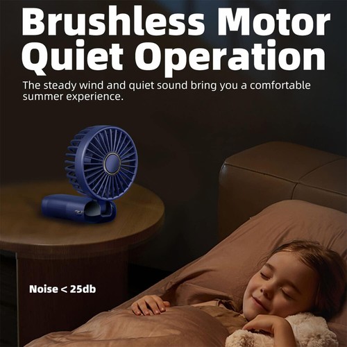 USB Ventilator Leise Mini Handventilator Tragbarer Fan Lüfter mit 5000Mah Akku - Bild 16 von 18