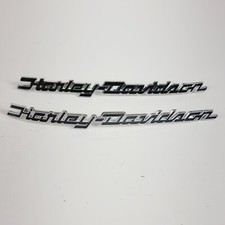 Harley Davidson Chrome & Black Fuel Tank Embl...