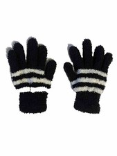 Kids Stretch Gloves Black And White