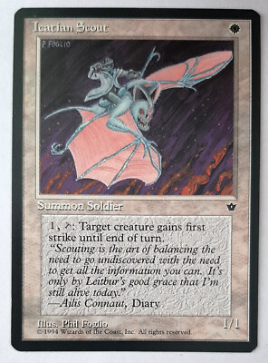  ICATIAN SCOUT (V.4)  FALLEN EMPIRES 1994  NM  WHITE  MAGIC THE GATHERING  MTG