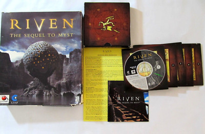 RIVEN: The Sequel to Myst PC Game 5 CD Boxed Set WIN 95 or MAC OS