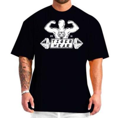 Tigerwear Bodybuilding Kleidung T-shirt aus Baumwolle für Fitnessstudio Oversize