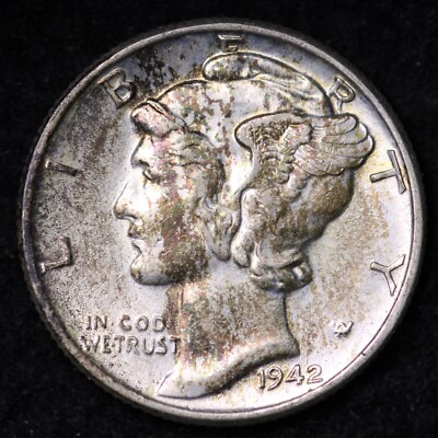 1942 Mercury Dime CHOICE BU UNCIRCULATED MS FREE SHIPPING E737 RM